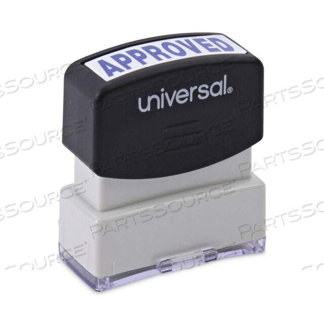 OEM#: UNV10043MESSAGE STAMP, APPROVED, PRE-INKED ONE-COLOR, BLUE by Universal