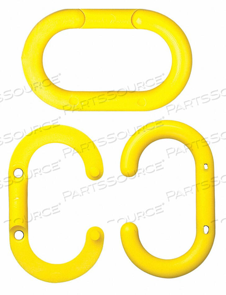OEM#: 50702-1050702 PLASTIC MASTER LINK, 2 LINK, YELLOW, 10/PACK by Mr. Chain