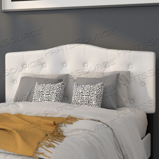 OEM#: HG-HB1708-F-W-GGCAMBRIDGE TUFTED UPHOLSTERED FULL SIZE HEADBOARD IN WHITE FABRIC by Flash Furniture