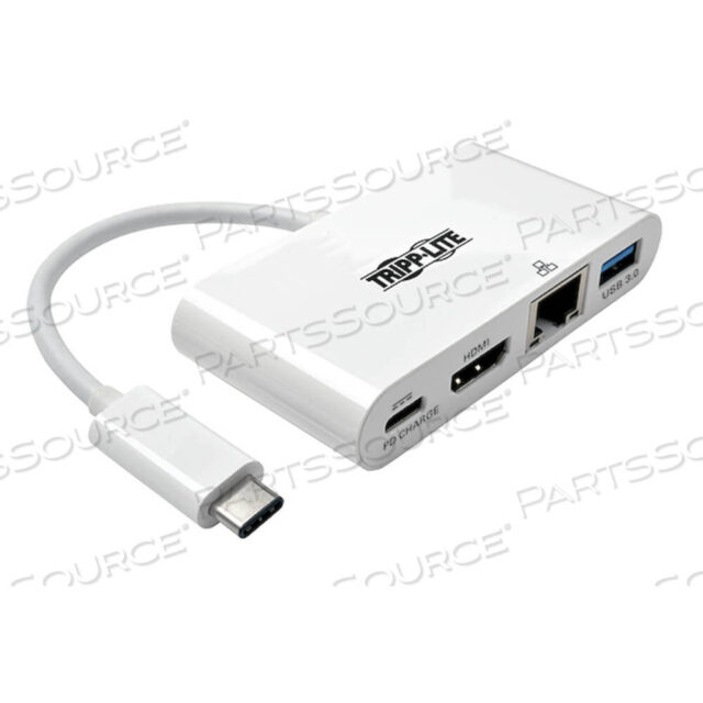 OEM#: U444-06N-HGU-CUSB 3.1 GEN 1 USB-C TO HDMI ADAPTER, USB-A/USB-C PD CHARGING/GIGABIT ETHERNET, 3, WHITE by Tripp Lite