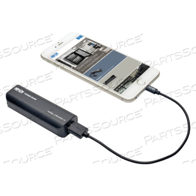 OEM#: UPB-02K6-1UPORTABLE 1-PORT USB BATTERY CHARGER MOBILE POWER BANK 2.6K MAH by Tripp Lite