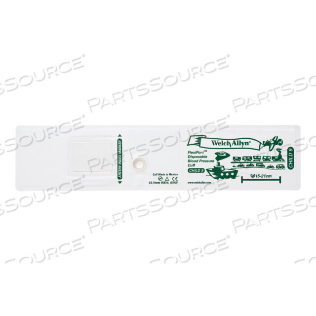 OEM#: VINYL-09FLEXIPORT CUFF, CHILD (9), DISPOSABLE VINYL (20 CUFFS/CASE) by Welch Allyn Inc.