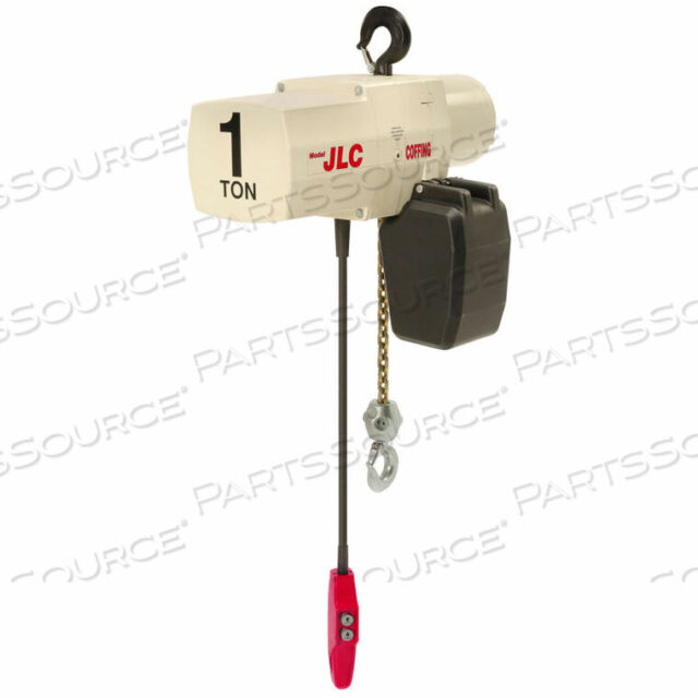 OEM#: 08239WCOFFING JLC 1 TON, ELECTRIC CHAIN HOIST W/ CHAIN CONTAINER, 10 LIFT, 16 FPM, 115/230V by Columbus McKinnon