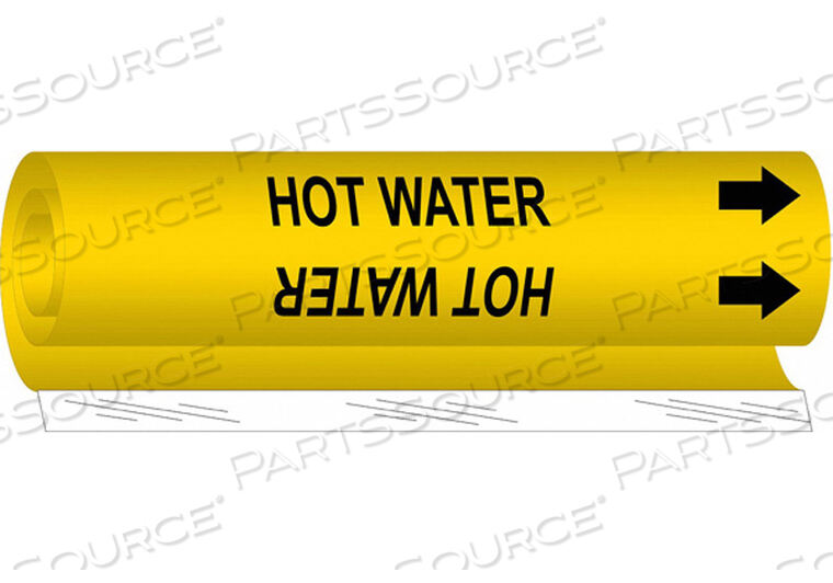 OEM#: 5707-IIPIPE MARKER HOT WATER Y 2-1/2 TO7-7/8 IN by Brady Americas