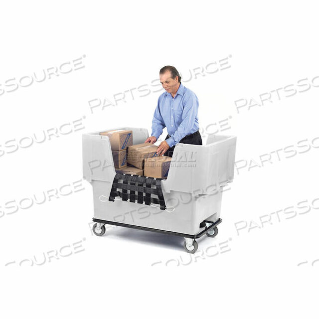 OEM#: 51166718N-5S + 51A1607-W-00WHITE EASY ACCESS 18 BUSHEL PLASTIC MAIL & BOX TRUCK 51166718N-5S WITH CARGO NET by Cr Daniels | Dandux