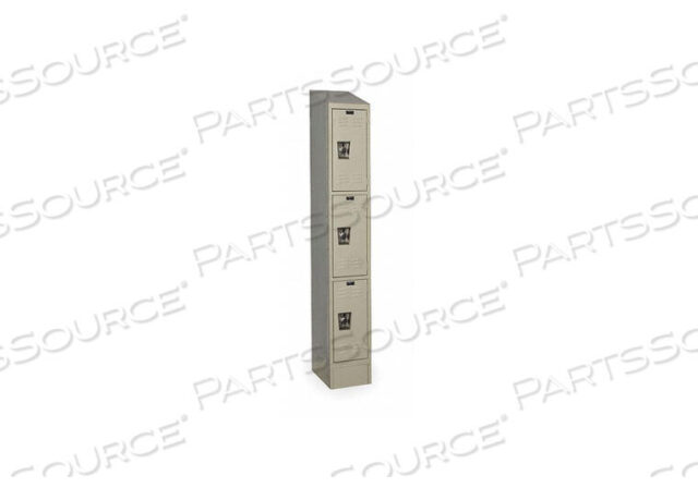 OEM#: URB1288-3ASB-PTREADY-BUILT II LOCKER TRIPLE TIER 1 WIDE - 12 X 18 X 24 - TAN by Hallowell
