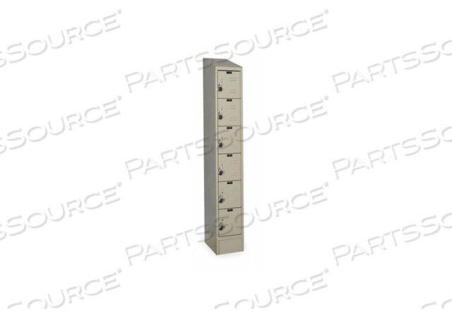 OEM#: URB1258-6ASB-PTREADY-BUILT II LOCKER SIX TIER 1 WIDE - 12 X 15 X 12 - TAN by Hallowell