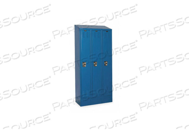 OEM#: URB3288-1ASB-MBREADY-BUILT II SINGLE TIER 3 DOOR STEEL LOCKER, 12WX18DX72H, BLUE, ASSEMBLED by Hallowell