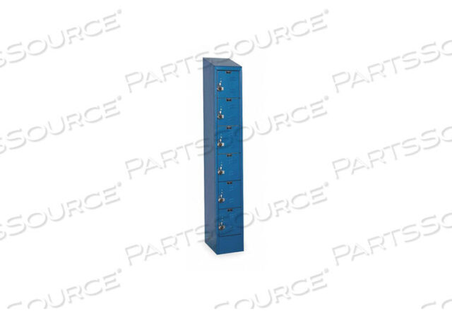OEM#: URB1288-6ASB-MBREADY-BUILT II SIX TIER 6 DOOR STEEL LOCKER, 12WX18DX12H, BLUE, ASSEMBLED by Hallowell