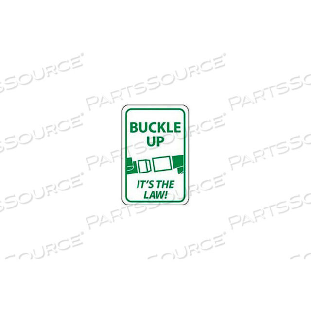 OEM#: TM135HALUMINUM SIGN - BUCKLE UP ITS THE LAW - .063 THICK by National Marker Company