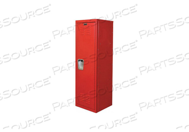 OEM#: HKL151548-1RRSINGLE TIER 1 DOOR KID LOCKER, 15WX15DX48H, RELAY RED, UNASSEMBLED by Hallowell