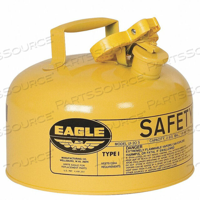 OEM#: UI20SYTYPE I SAFETY CAN - 2 GALLONS - YELLOW by Eagle