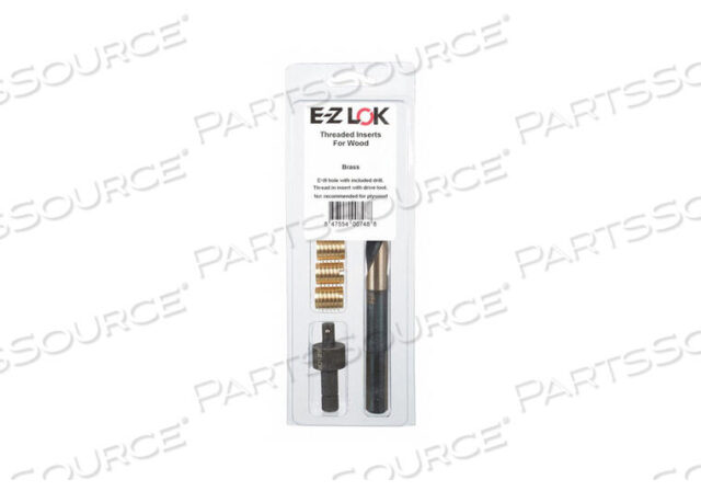 OEM#: EZ-400-006E-Z KNIFE THREADED INSERT INSTALLATION KIT FOR HARD WOOD - BRASS - 6-32 by E-Z Lok