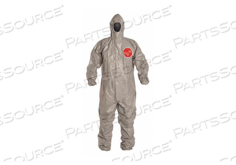 OEM#: TF145TGY3X0006TVHOODED COVERALL ELASTIC GRAY 3XL PK6 by DuPont
