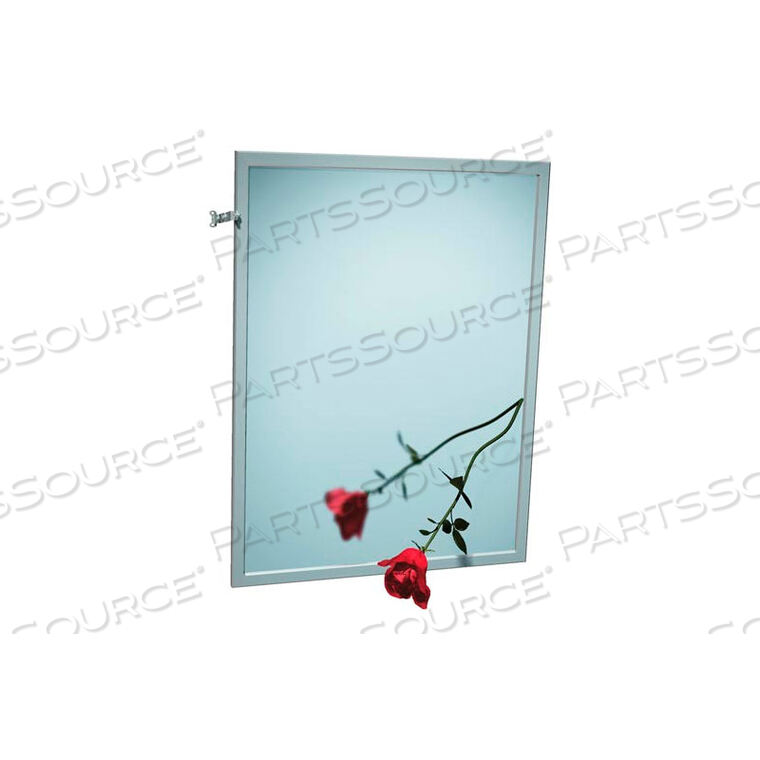 OEM#: 0600-T1830ADJUSTABLE TILT STAINLESS STEEL FRAME MIRROR - 18WX30H by Asi Group