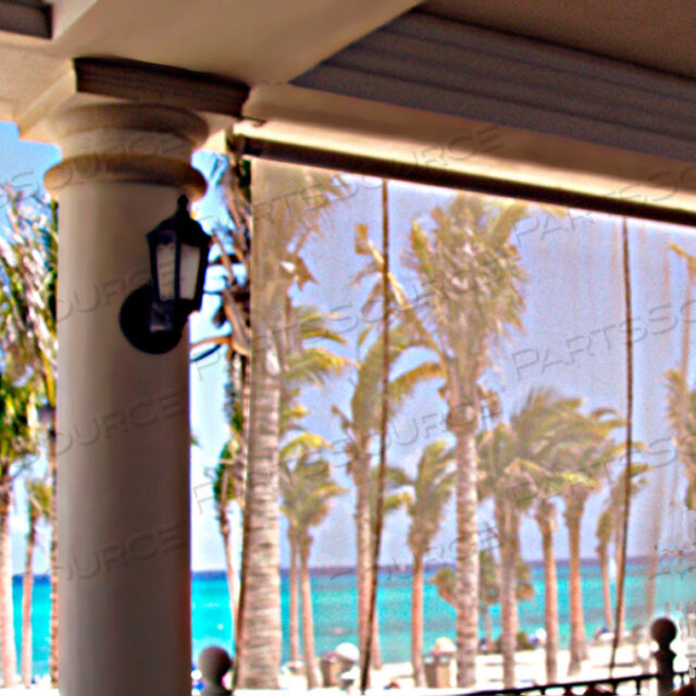 HEAVY DUTY SOLAR SHADE WITH TRACKS 10W X 4D X 10H TAN