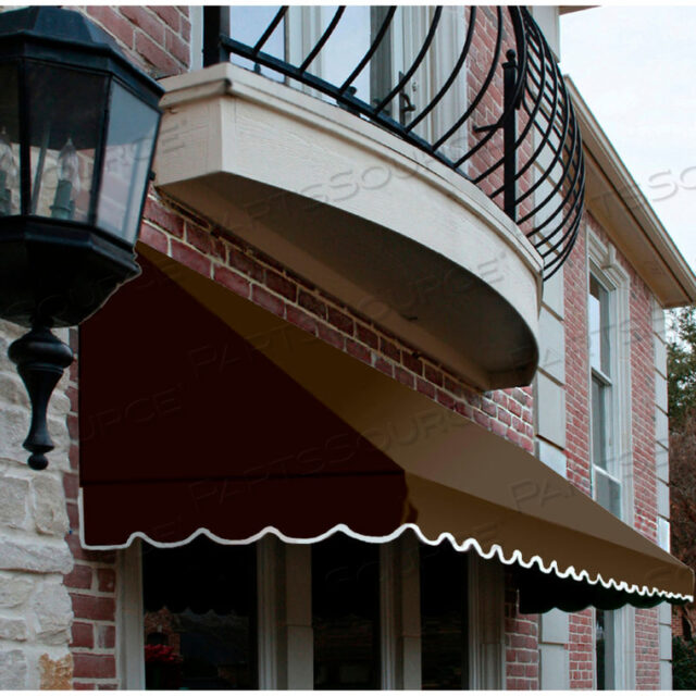 WINDOW/ENTRY AWNING 10-3/8W X 3-11/16H X 2D BROWN