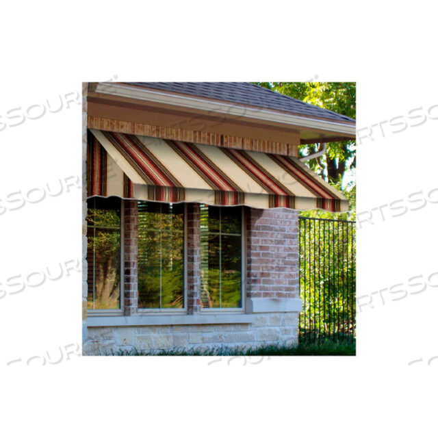 WINDOW/ENTRY AWNING 10-3/8W X 3-11/16H X 2D BROWN/TERRA COTTA