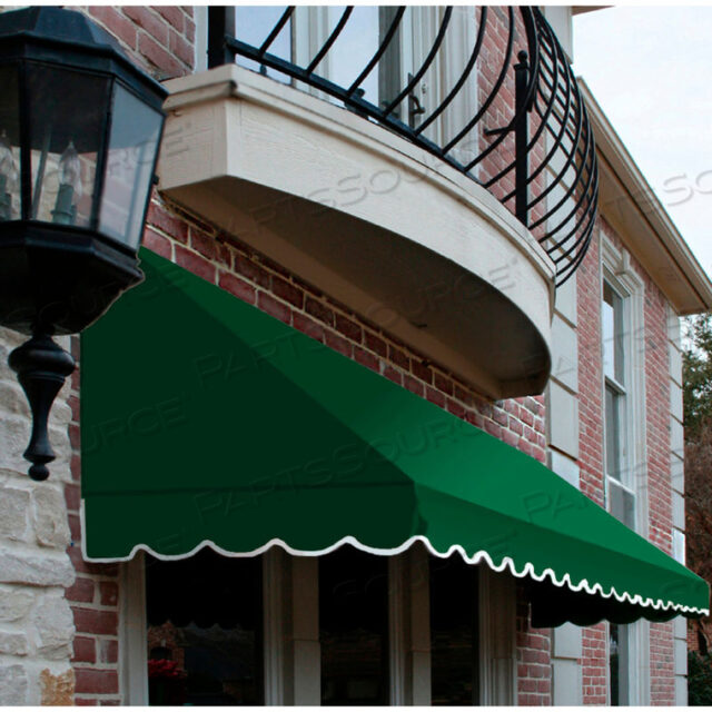 WINDOW/ENTRY AWNING 10-3/8W X 3-11/16H X 2D FOREST GREEN