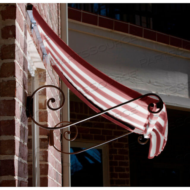 WINDOW/ENTRY AWNING 3-3/8W X 2-9/16H X 2D BURGUNDY/TAN