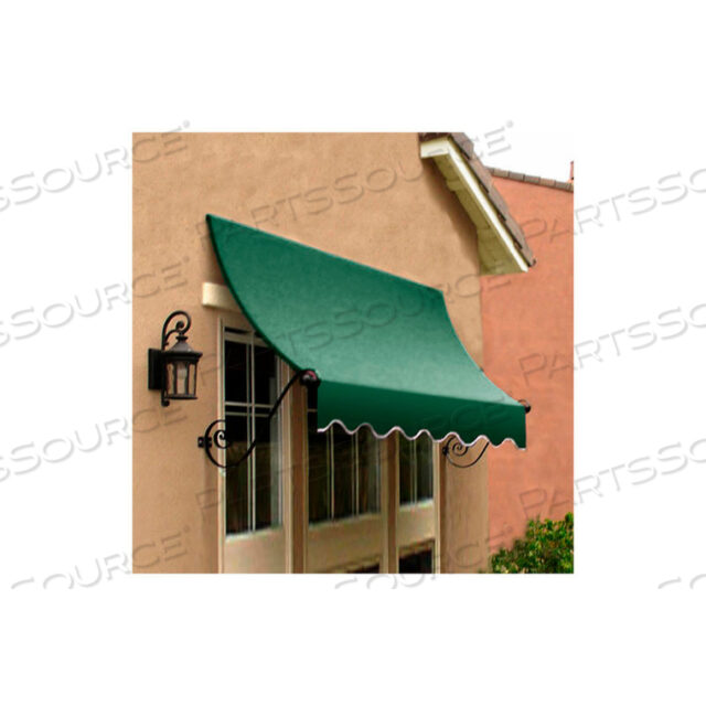 WINDOW/ENTRY AWNING 3-3/8W X 2-9/16H X 2D FOREST GREEN