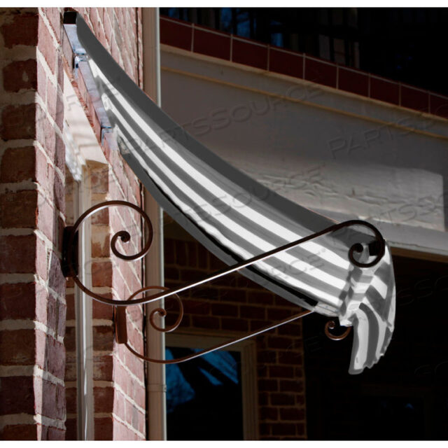 WINDOW/ENTRY AWNING 3-3/8W X 2-9/16H X 2D GRAY/WHITE