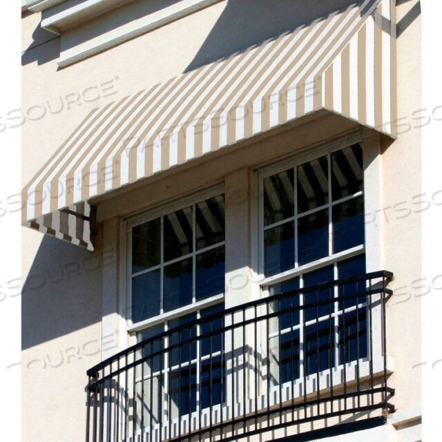 WINDOW/ENTRY AWNING 10-3/8W X 3-11/16H X 2D LINEN/WHITE