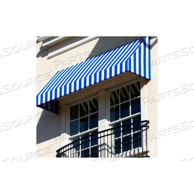 WINDOW/ENTRY AWNING 3-3/8W X 3-11/16H X 2D BRIGHT BLUE/WHITE