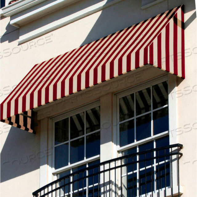 WINDOW/ENTRY AWNING 3-3/8W X 3-11/16H X 2D BURGUNDY/TAN