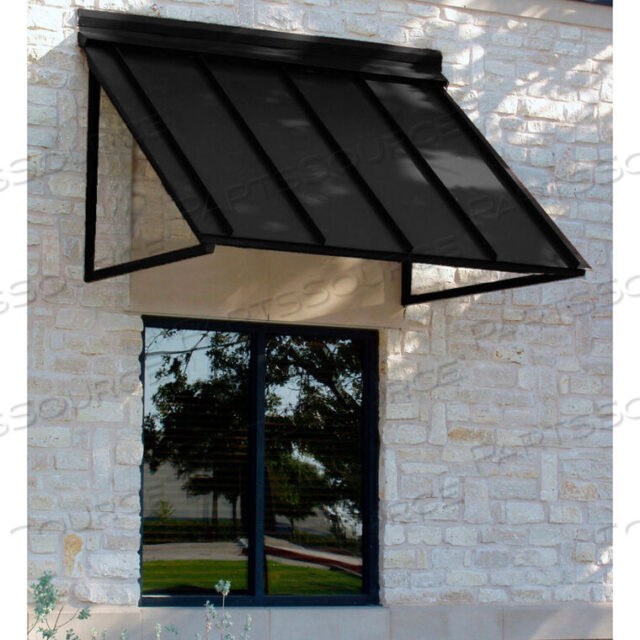OEM#: H22-6KSTANDING SEAM AWNING 6 8W X 2D X 2H BLACK by Awntech