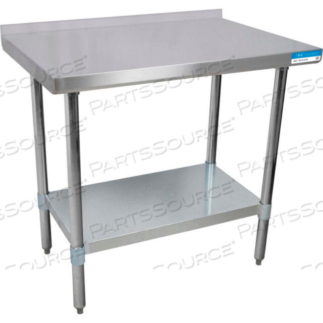 OEM#: VTTR-1824WORKBENCH W/UNDERSHELF, 18 GA. 430 STAINLESS, 1-1/2 BACKSPLASH, GALV. SHELF, 24WX18D by BK Resources, Inc.