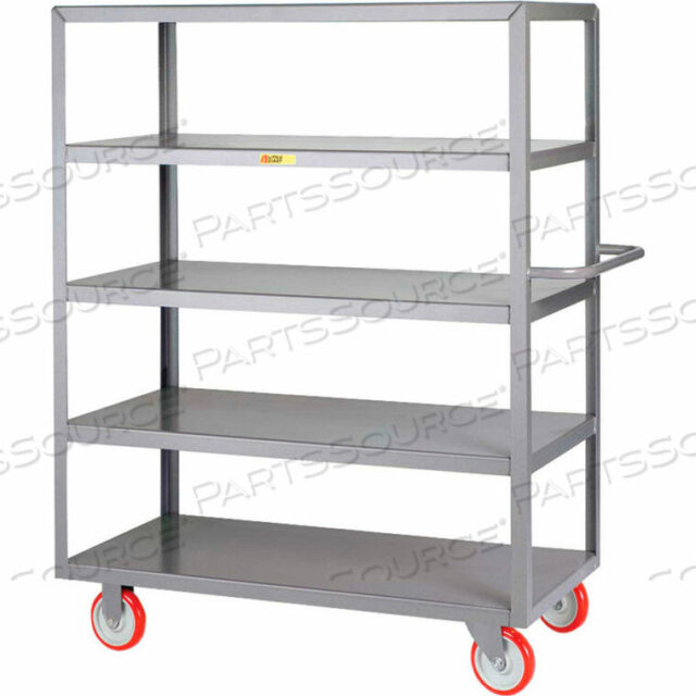 OEM#: 5M-2448-5PYWELDED 5-SHELF SERVICE CART, FLUSH SHELVES, 1200 LBS., 24X48, POLY WHEELS by Little Giant