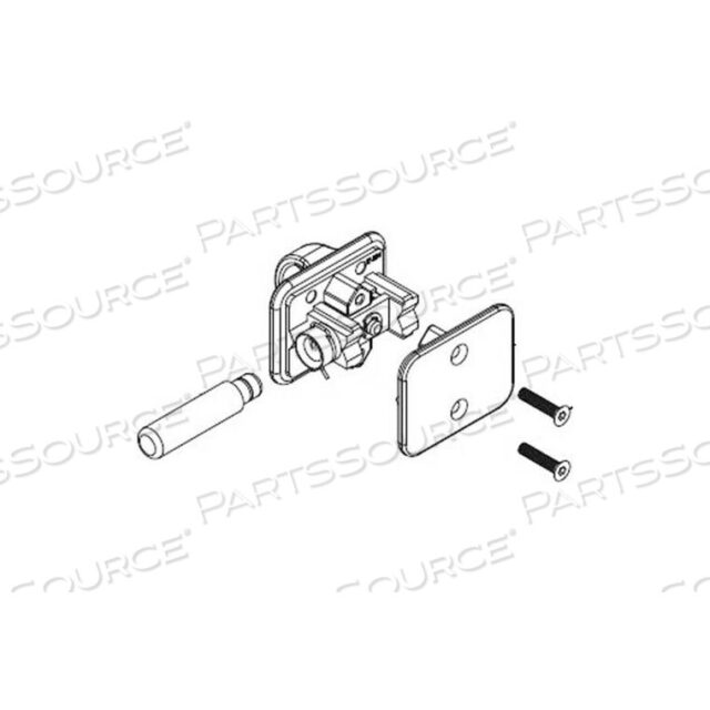 OEM#: HDWT-T290TOILET PARTITION DOOR LATCH, ZAMAK, BAKED ENAMEL by Bradley Corporation