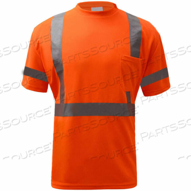 OEM#: 5008-5XL5008, CLASS 3, HI-VIZ MOISTURE WICKING BIRDSEYE SHORT SLEEVE T-SHIRT, ORANGE, 5XL by GSS Safety LLC