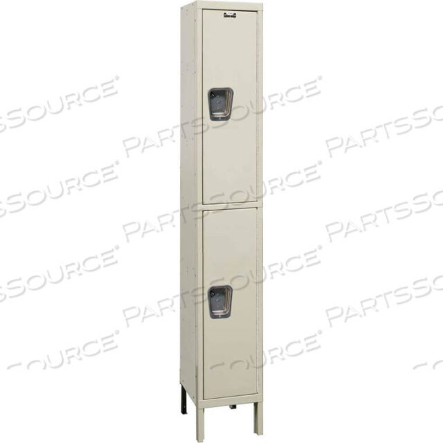 OEM#: UY1548-2A-PTUY1548-2A MAINTENANCE-FREE QUIET LOCKER DOUBLE TIER 15X24X36 - 2 DOORS ASSEMBLED - TAN by Hallowell