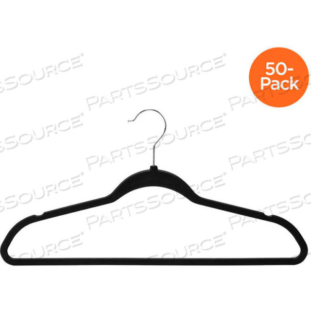 OEM#: HNG-08665SUIT HANGER - RUBBER, BLACK - 50-PACK by Honey-Can-Do