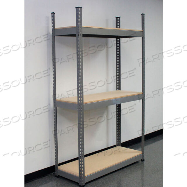 OEM#: U0207819HEAVY DUTY RIVET STEEL SHELVING WITH WOOD DECK - 60W X 24D X 96H - GRAY by Interlake Mecalux Inc.