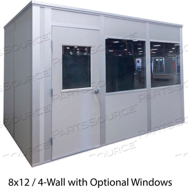 OEM#: G_SDG161630INPLANT OFFICE, GRAY VINYL INT & GRAY STL EXT, 16X16, 3-WALL, CLASS A FIRE & STC27 SOUND by Porta-King