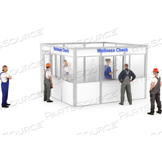 OEM#: G_WC1212MODULAR WELLNESS CENTER, GRAY VINYL INT & EXT, 12 X 12, 4-WALL, 3 WINDOW by Porta-King