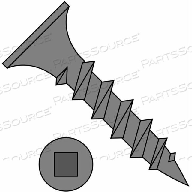 OEM#: 0820CQG#8 X 1-1/4 SQUARE RECESS DRIVE BUGLE HEAD COARSE THREAD DRYWALL SCREW BLACK PHOSPHATE - PKG OF 2000 by Kanebridge Corporation