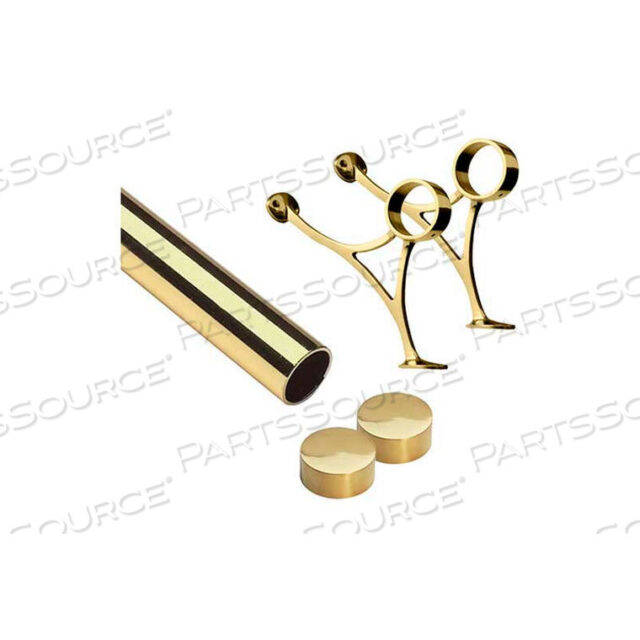 OEM#: 00-FR1004/24 FOOT RAIL KIT, 2 TUBE, POLISHED BRASS by Lavi