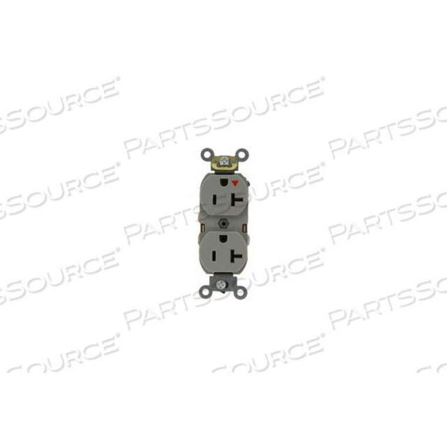 OEM#: 5362-IGG5362-IGG 20A, 125V, DUPLEX RECEPTACLE, ISOLATED GROUND, GRAY - MIN QTY 24 by Leviton