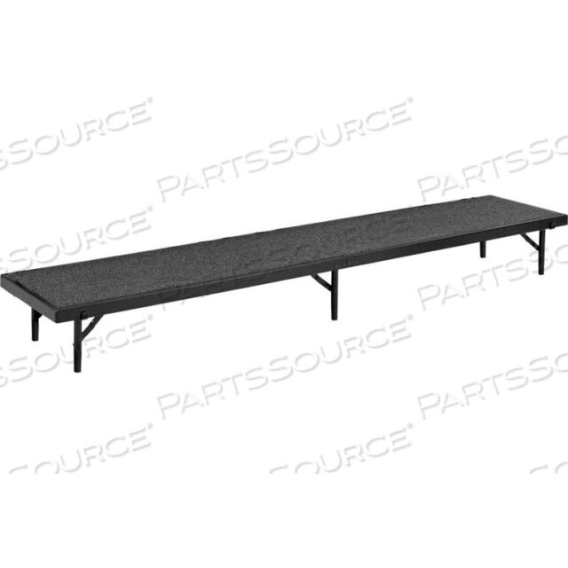 OEM#: RS16C-10RISER STRAIGHT WITH CARPET - 96L X 18W X 16H - BLACK by National Public Seating