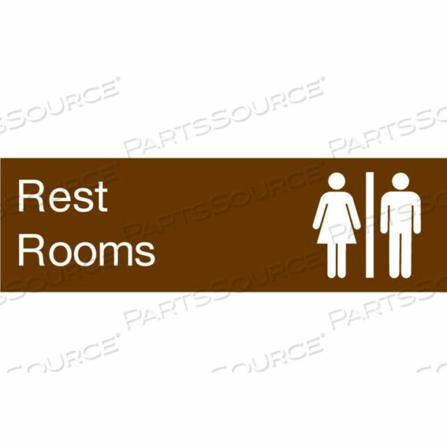 OEM#: EN19BNENGRAVED SIGN - REST ROOMS - BROWN by National Marker Company