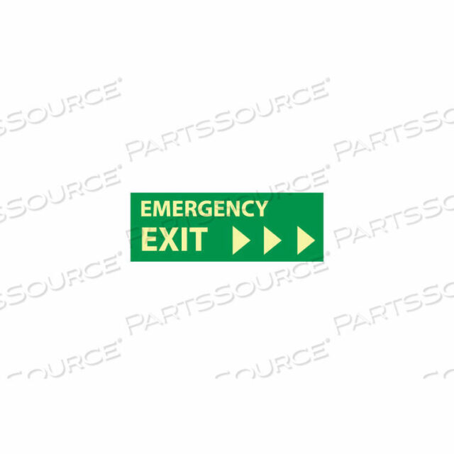 OEM#: GL302PGLOW SIGN VINYL - EMERGENCY EXIT(RIGHT ARROW) by National Marker Company
