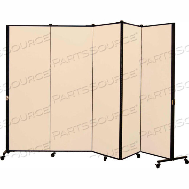 OEM#: HKDL605-VWHEALTHFLEX PORTABLE MEDICAL PRIVACY SCREEN, 5-PANEL, VINYL HAZELNUT by Screenflex