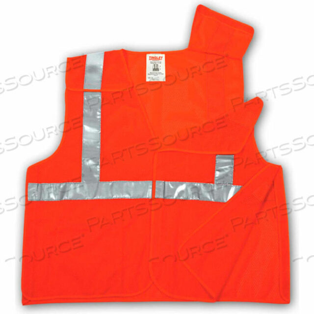 OEM#: V70529.S-MV70529 CLASS 2 HI-VIS 5-POINT BREAKAWAY VEST, FLUORESCENT ORANGE, S/M by Tingley Rubber