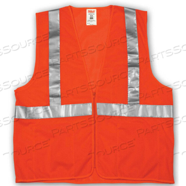 OEM#: V70639.4X-5XV70639 JOB SIGHT CLASS 2 VEST, FLUORESCENT ORANGE, POLYESTER MESH, 4XL/5XL by Tingley Rubber