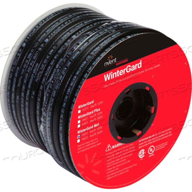 OEM#: H612250WINTERGARD WET HEAT CABLE, 250 FT. REEL 6-WATT PER FOOT 120V by Raychem