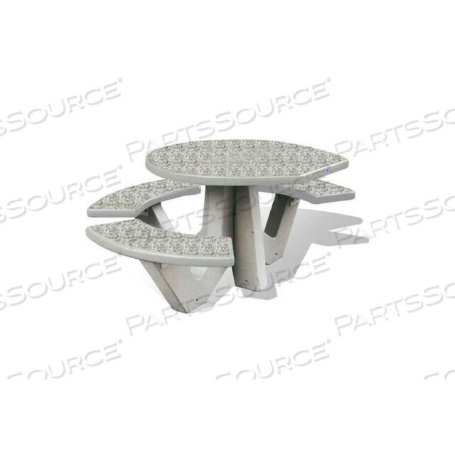 OEM#: TF3128G23F/A23Y66 ADA COMPLIANT CONCRETE OVAL PICNIC TABLE, MISTY GRAY by Wausau Tile